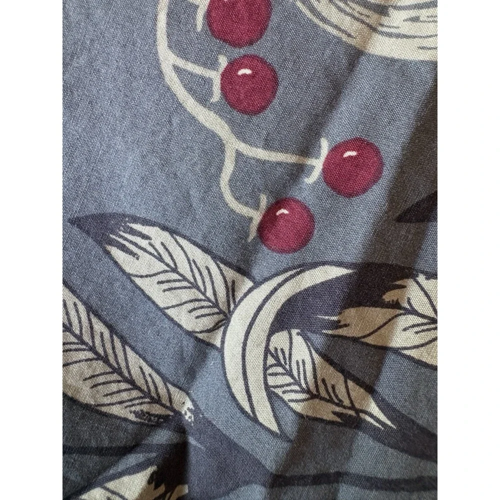 IKEA FILODENDRON Duvet Cover 2 pillowcases Dark blue floral bird patterned queen